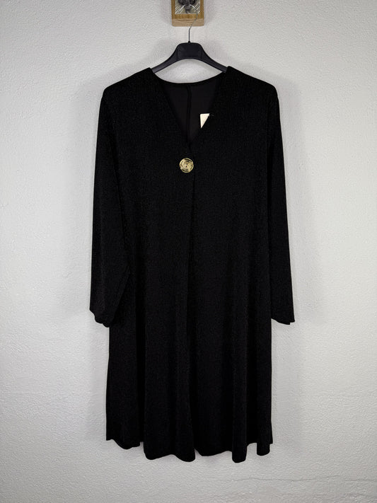 Vestido Mery Brilli Negro PLUS