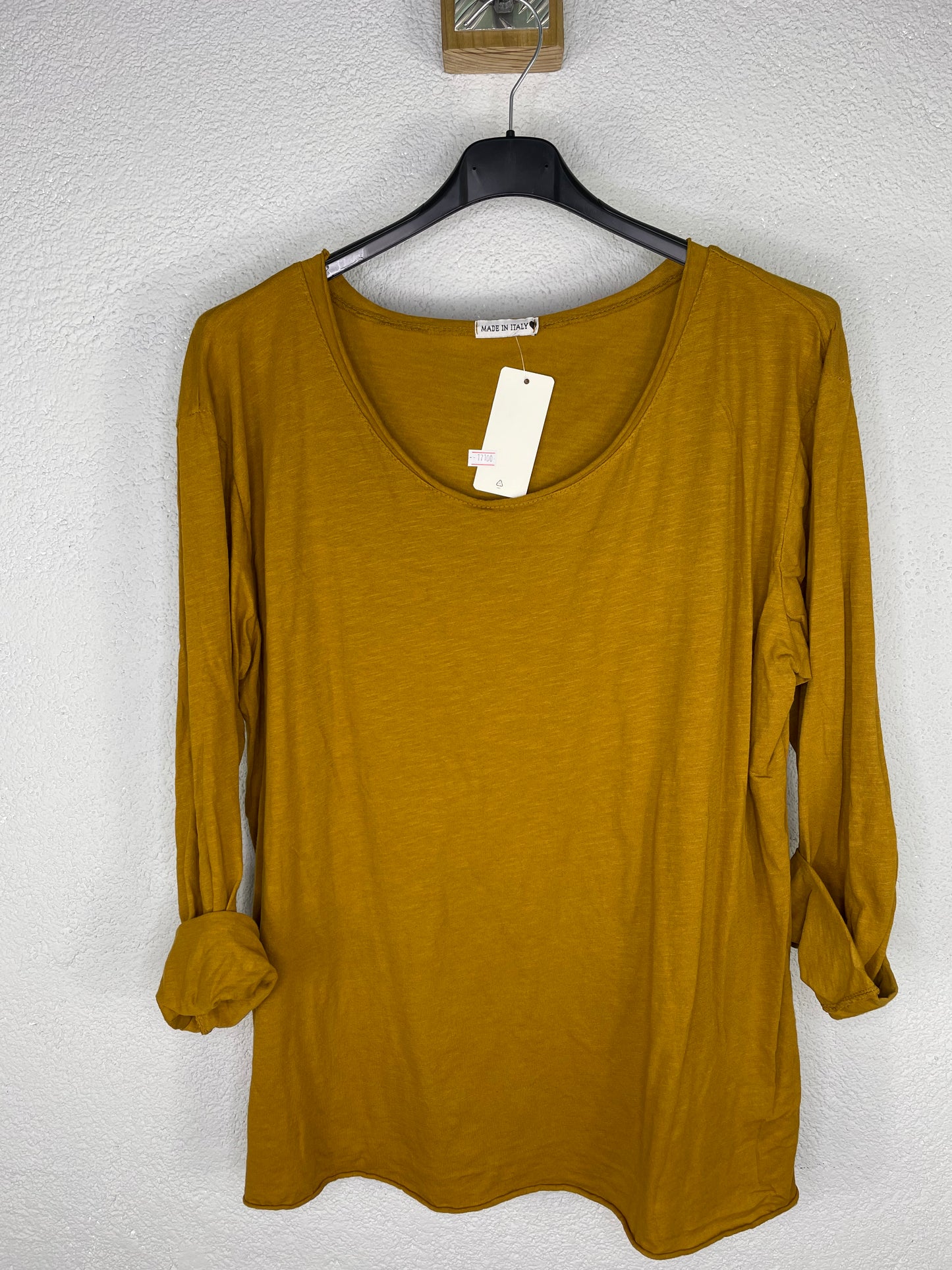 Camiseta algodón XL Mostaza