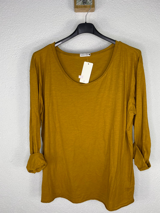 Camiseta algodón XL Mostaza