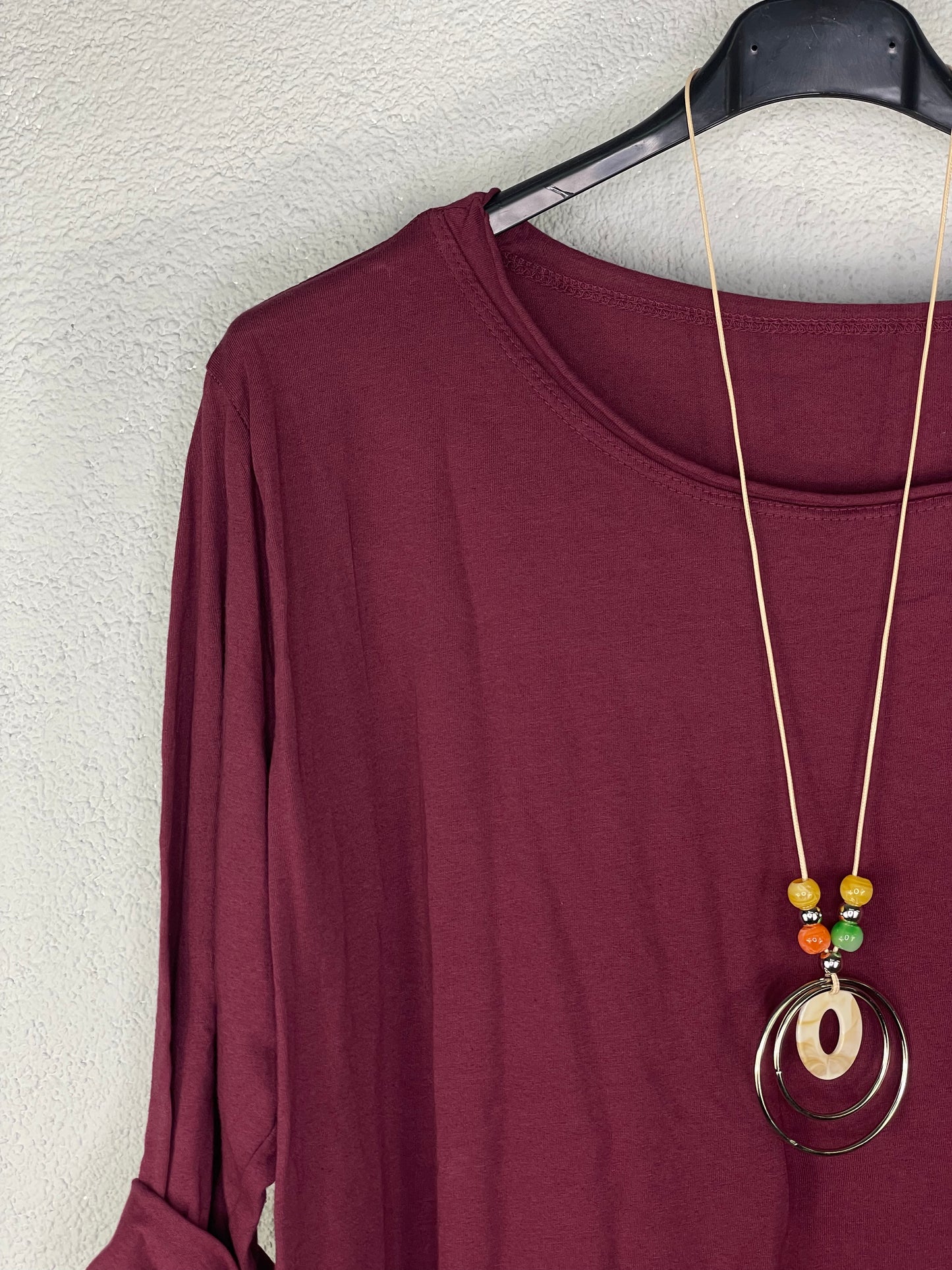 Camiseta algodón L Burdeos