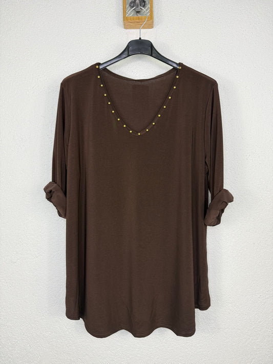Camiseta Camila Marrón chocolate