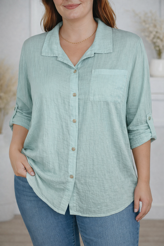 Camisa Dalia Turquesa