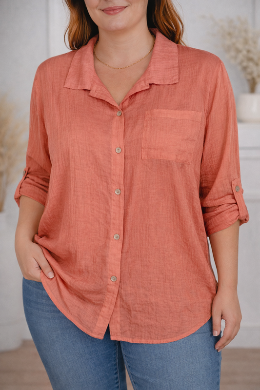 Camisa Dalia Coral