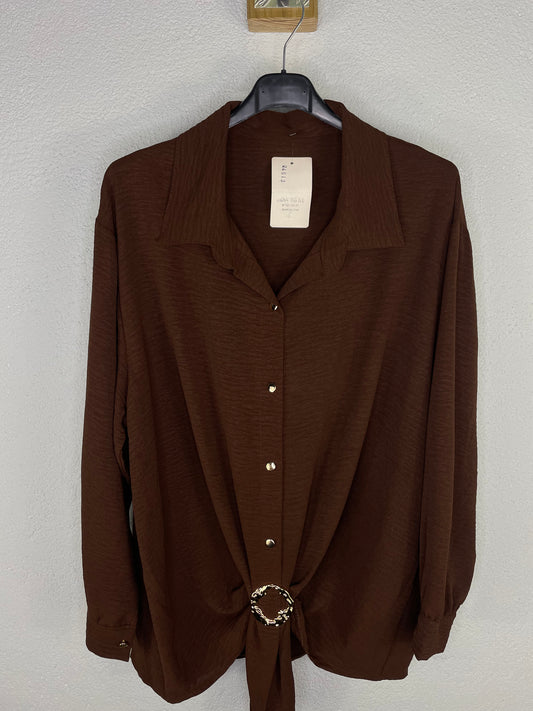 Camisa Amapola Chocolate