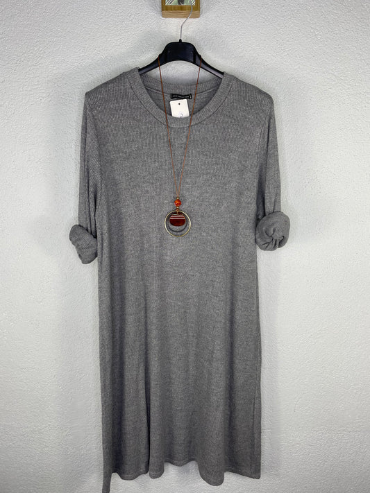 Vestido Paz Gris
