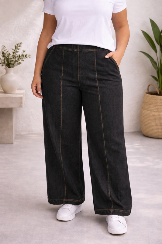 Pantalón Barcelona Negro desgastado