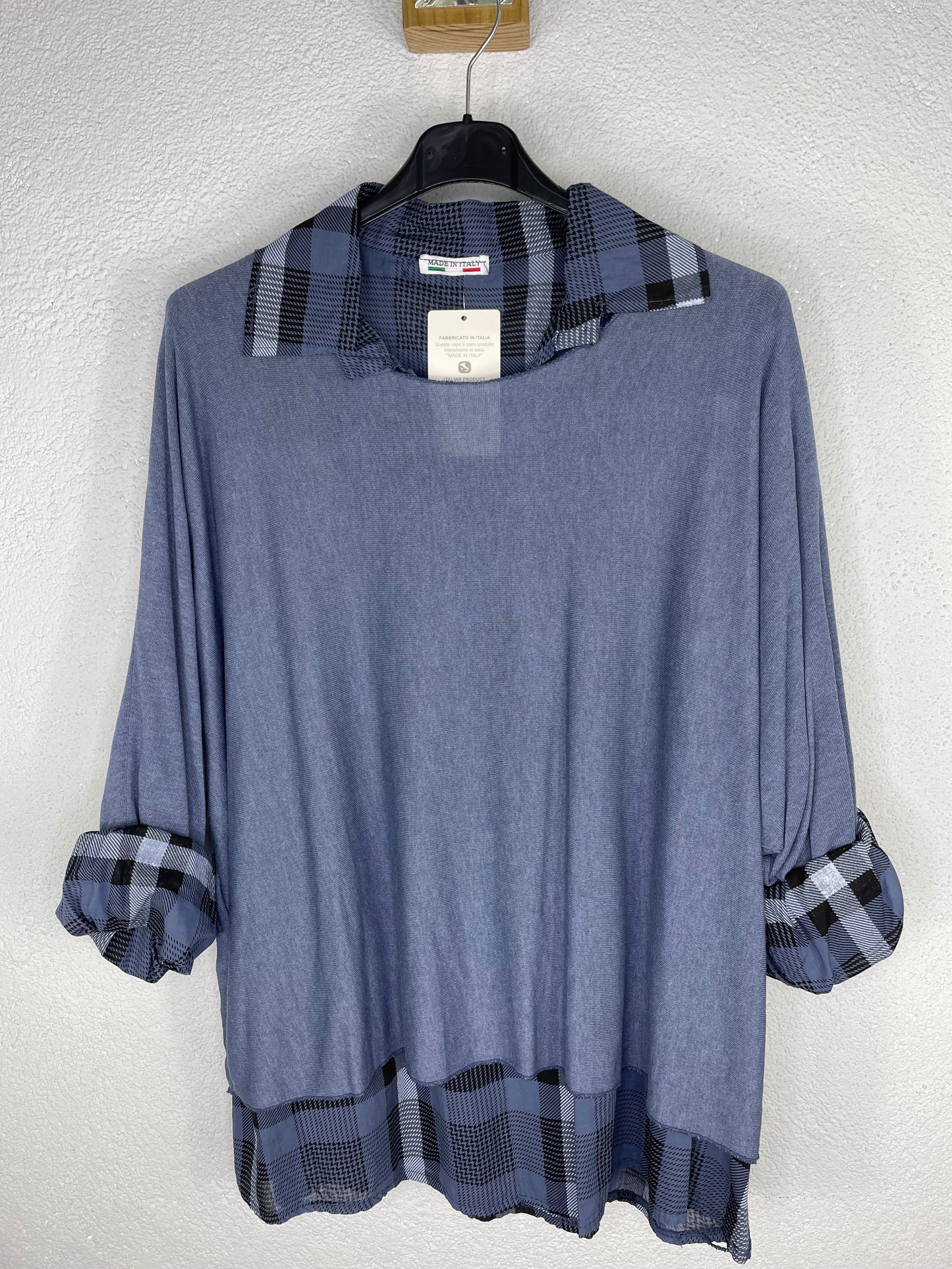 Tere Azul Camisa cuadros