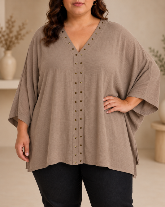 Blusa Riviera  Taupe PLUS