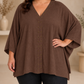 Blusa Riviera Marrón Chocolate PLUS