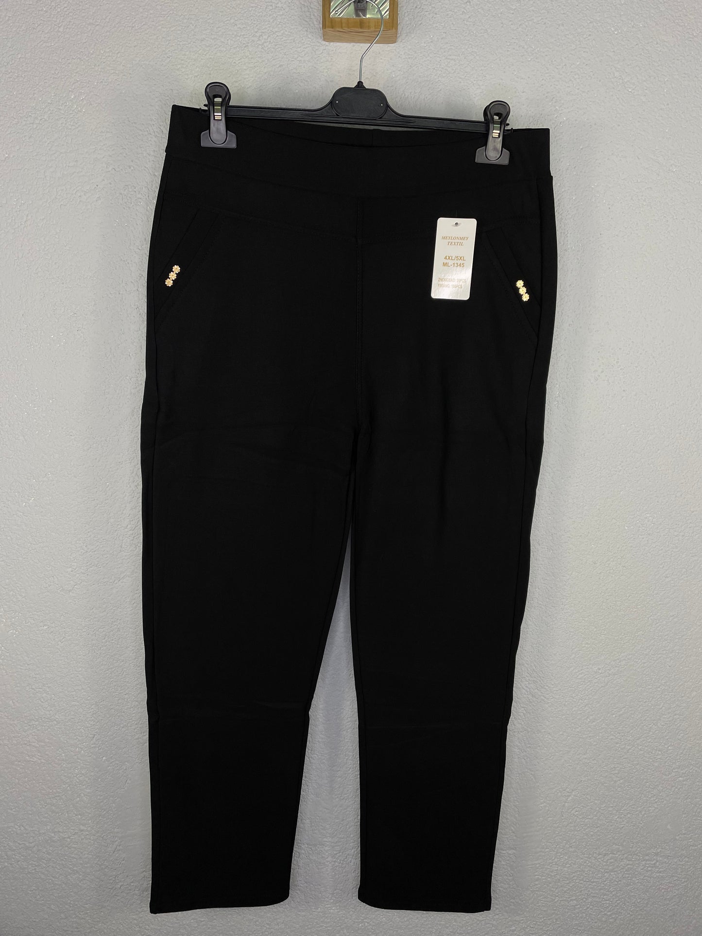 Leggin Flor afelpado negro