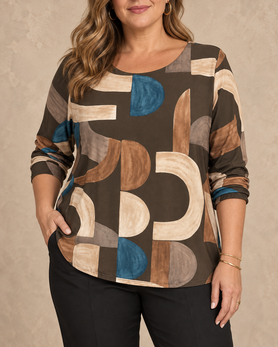 Blusa Tania Marrón chocolate