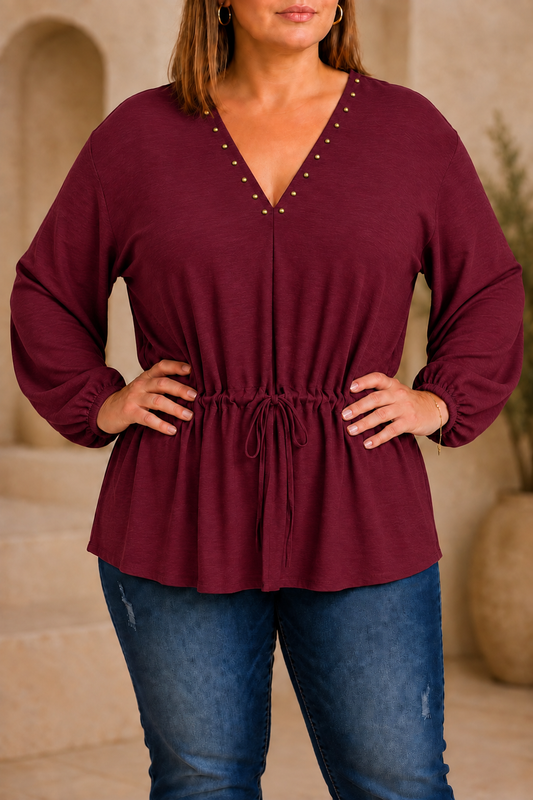 Blusa Aurora Burdeos