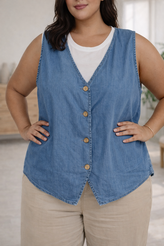 Chaleco Texas denim Claro