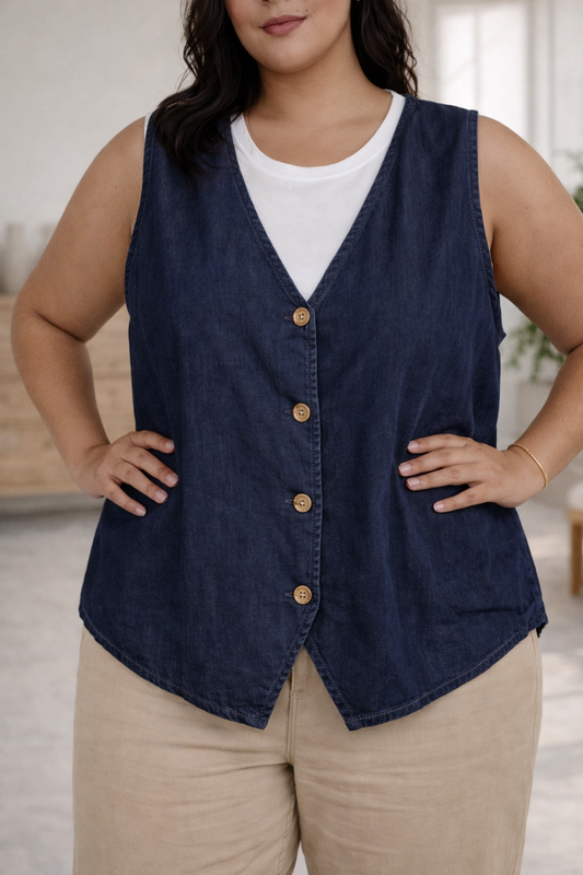 Chaleco Texas denim Oscuro