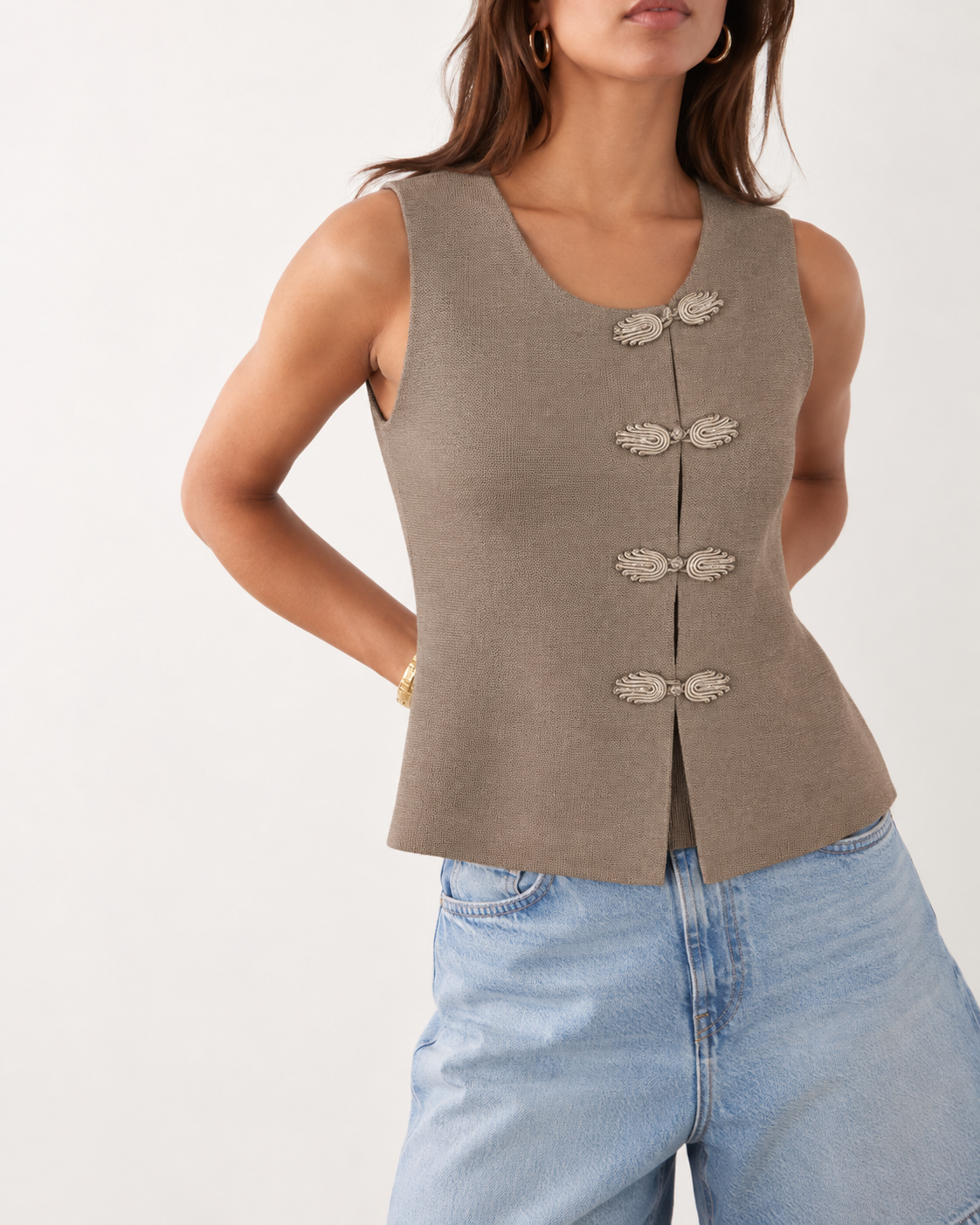 Chaleco Oriental Taupe