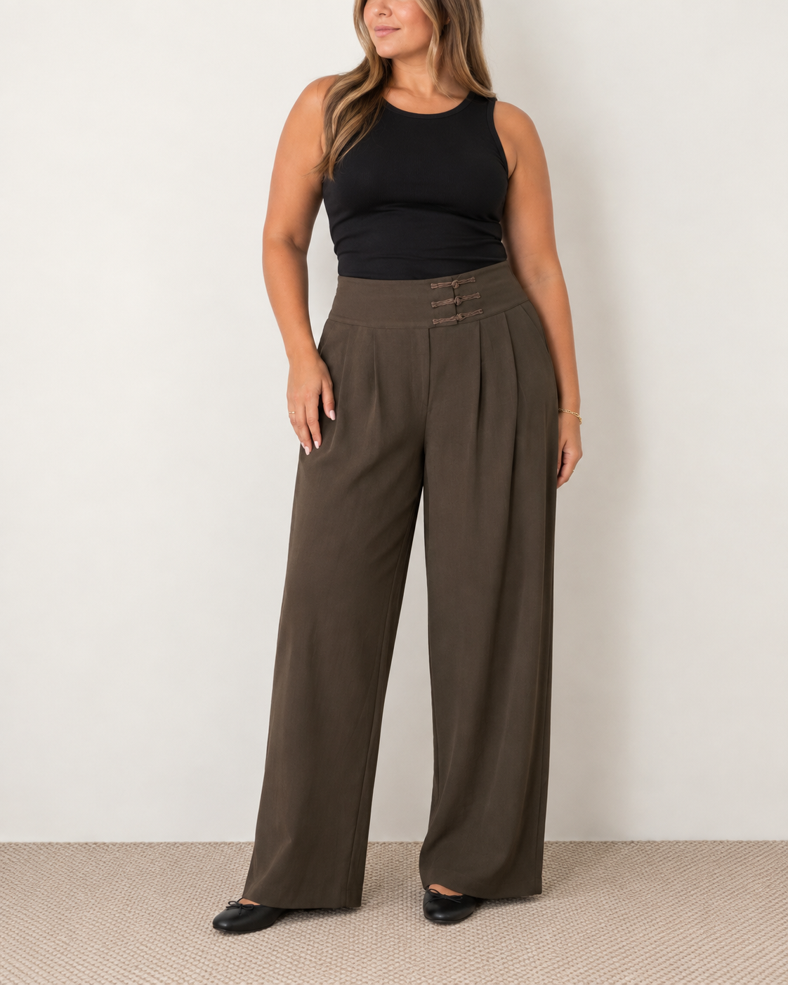Pantalón Clara Marrón Chocolate