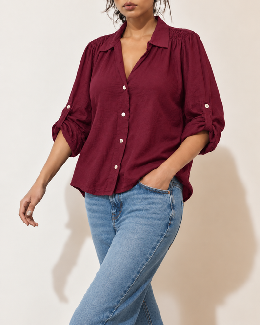Camisa Vera Burdeos