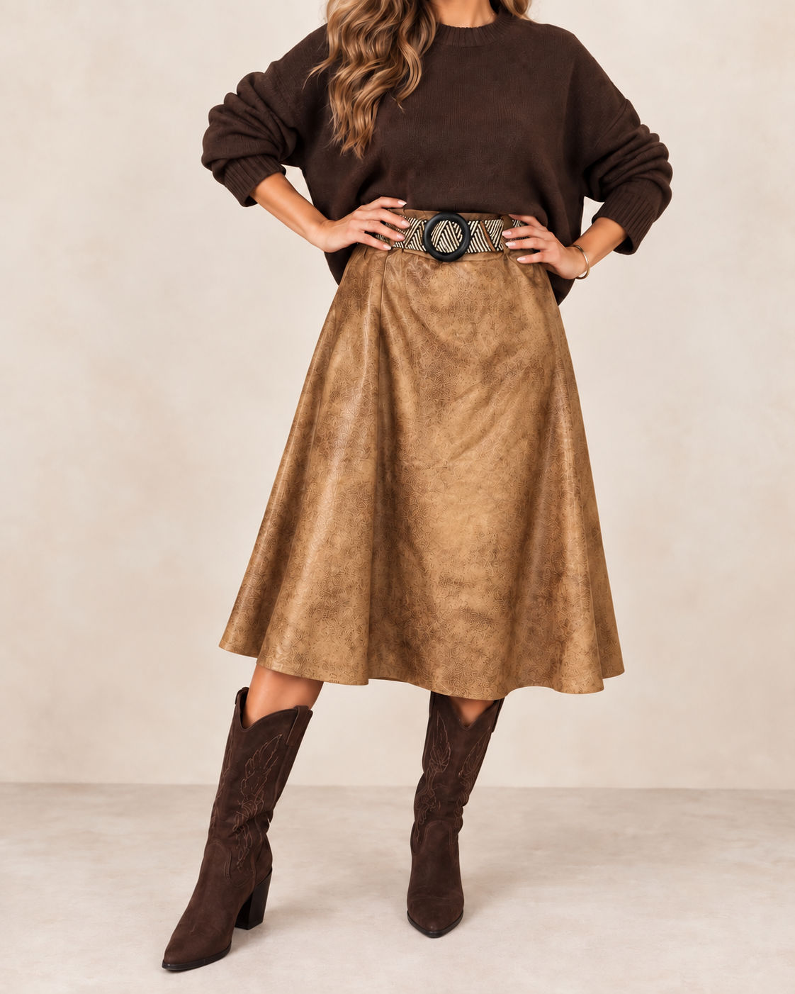 Falda Marina Camel