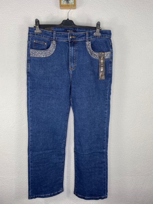 Tejano Cosmo pata ancha Azul 46-54