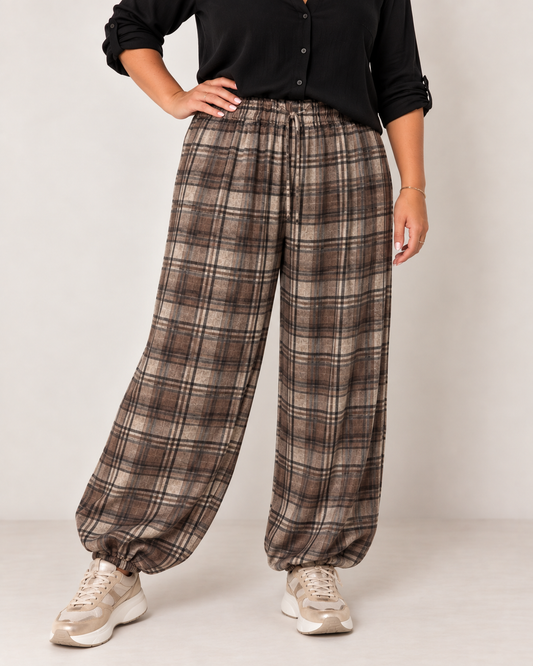 Pantalón Porto Cuadros marrones