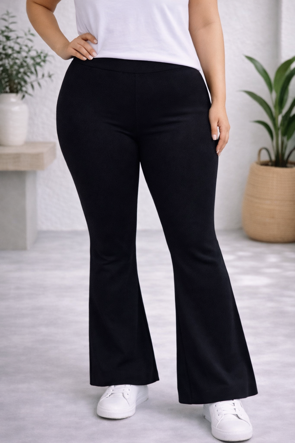 Pantalón campana Vela Negro