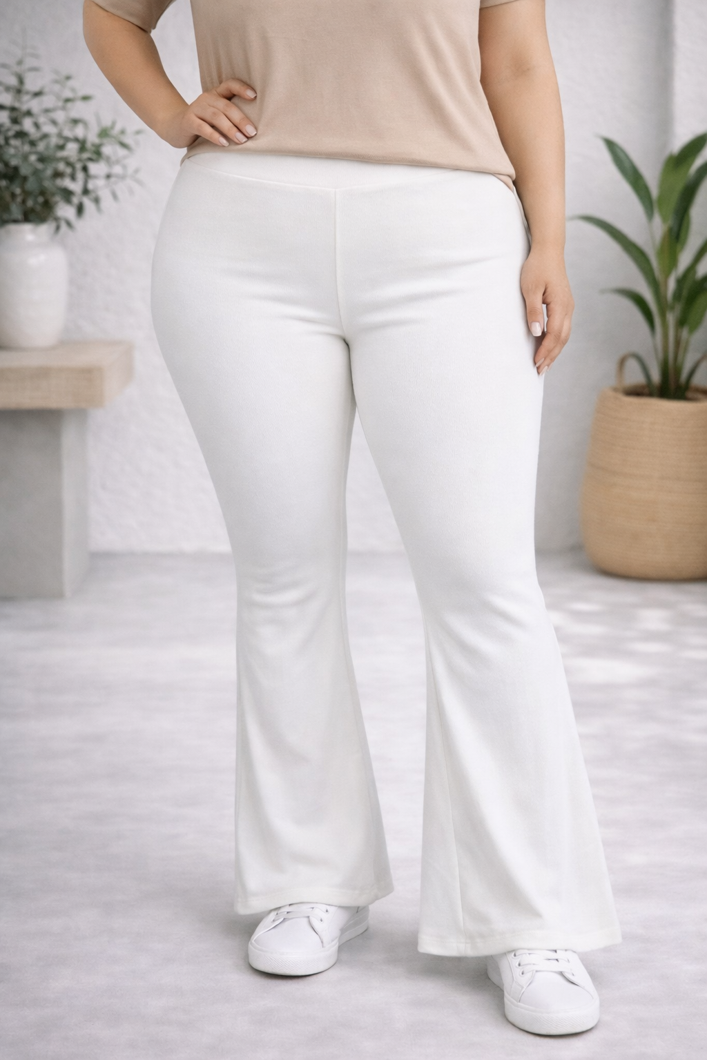 Pantalón campana Vela Blanco