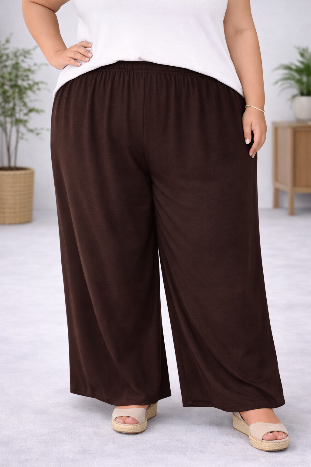 Pantalon Vértigo Marrón Chocolate PLUS