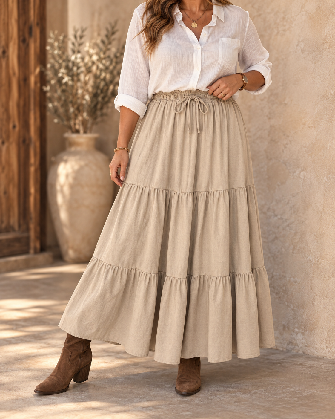 Falda Ada Beige