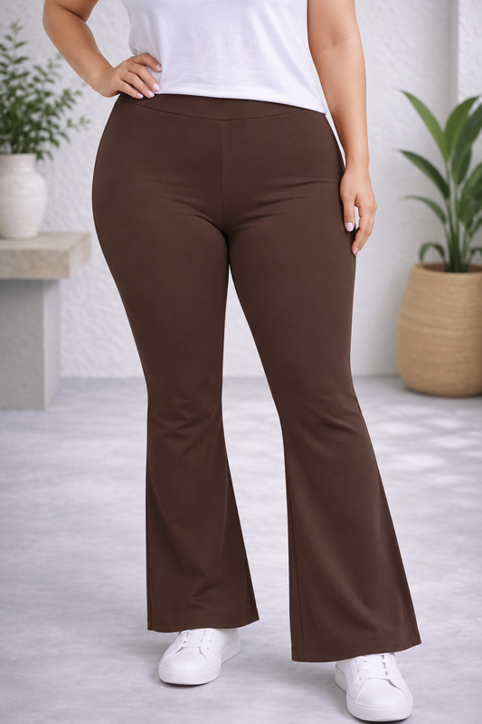 Pantalón campana Vela Marrón Chocolate