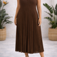 Vestido Plisado Rosana Chocolate