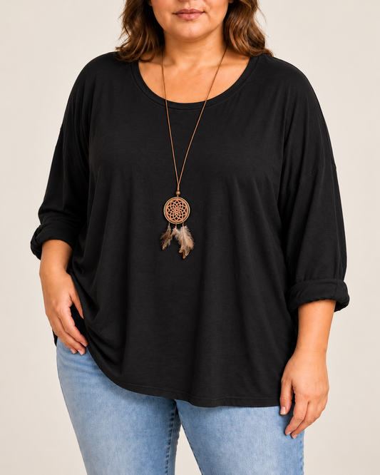 Camiseta algodón Negra