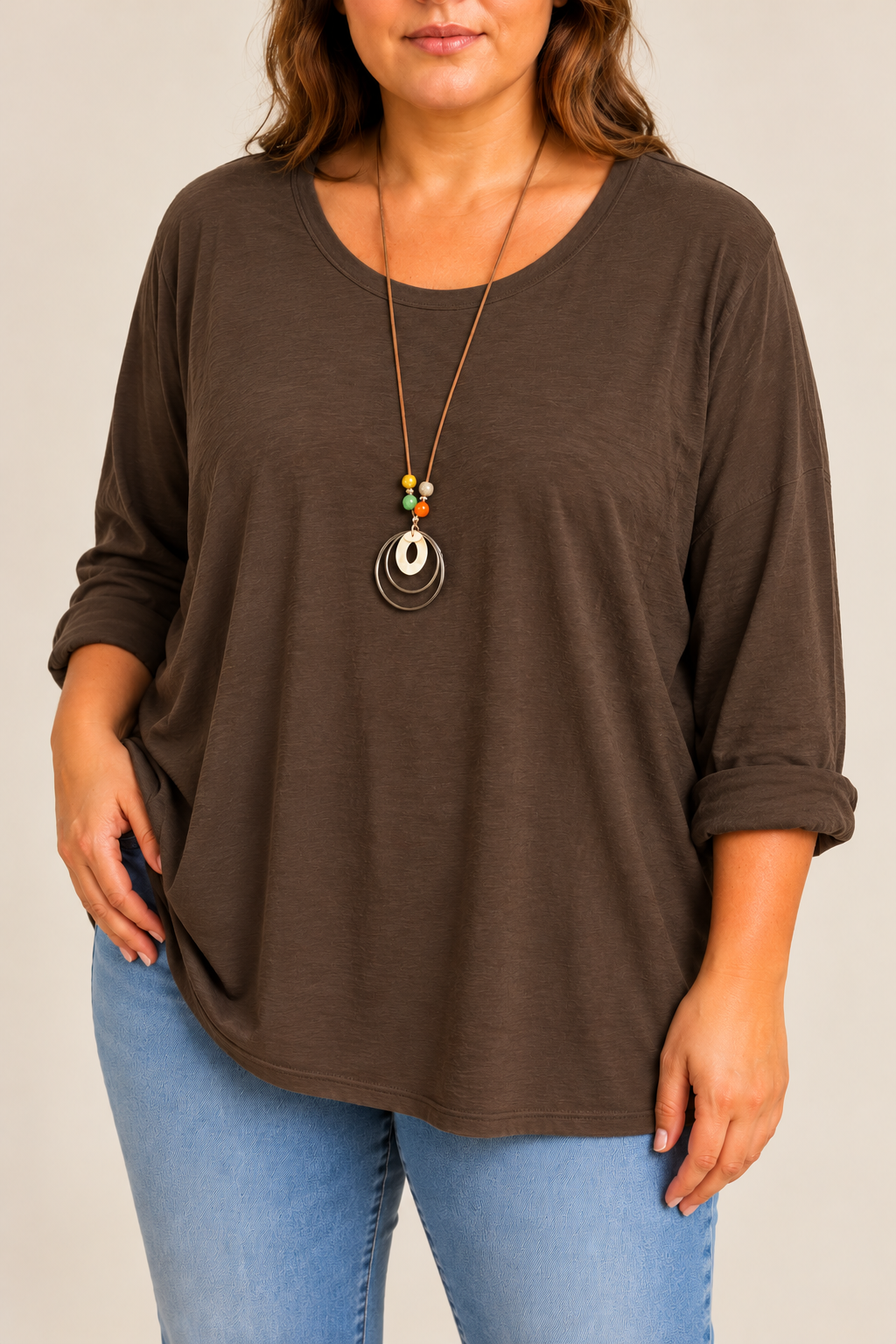 Camiseta algodón Chocolate