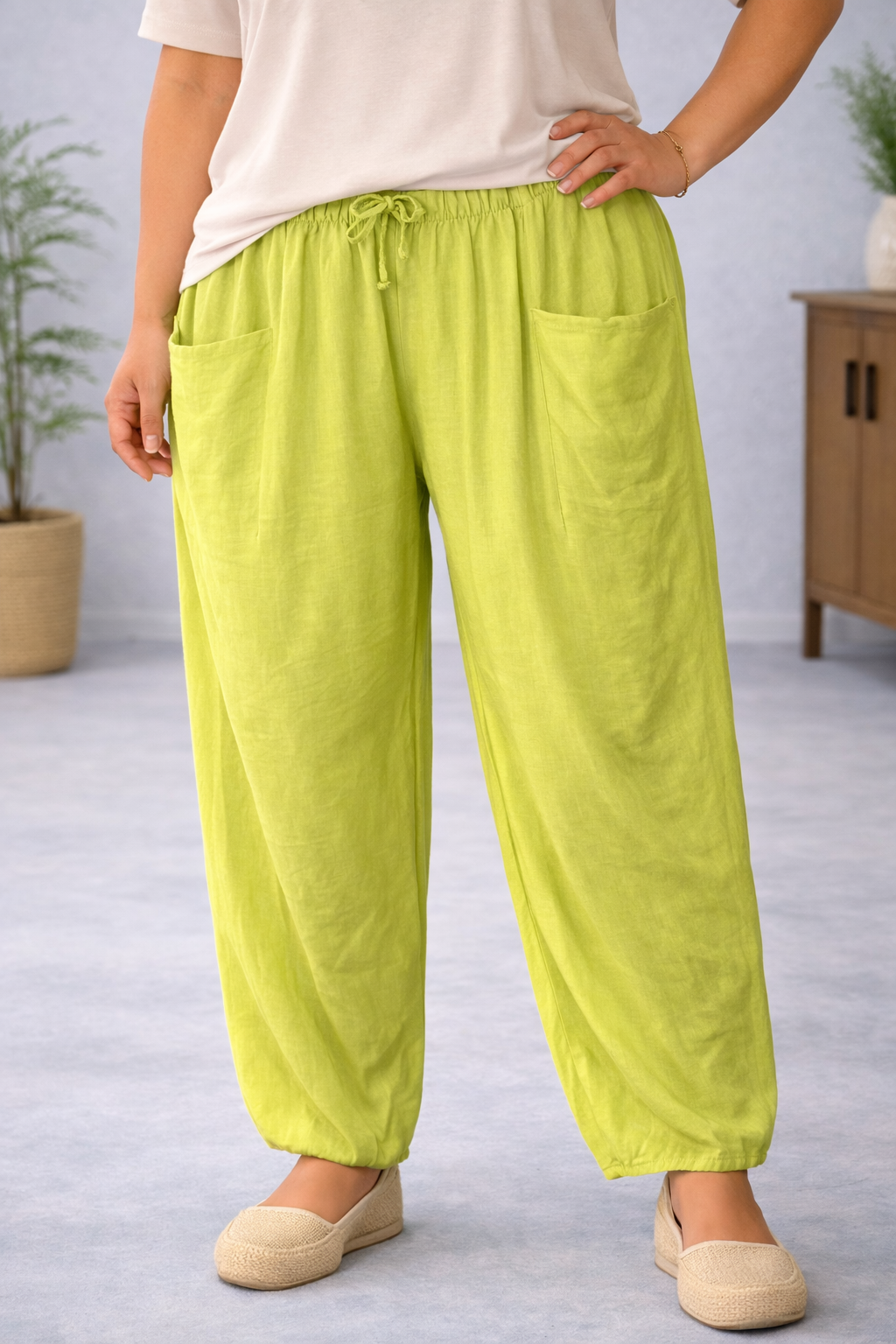 Pantalon Honduras Verde Lima PLUS