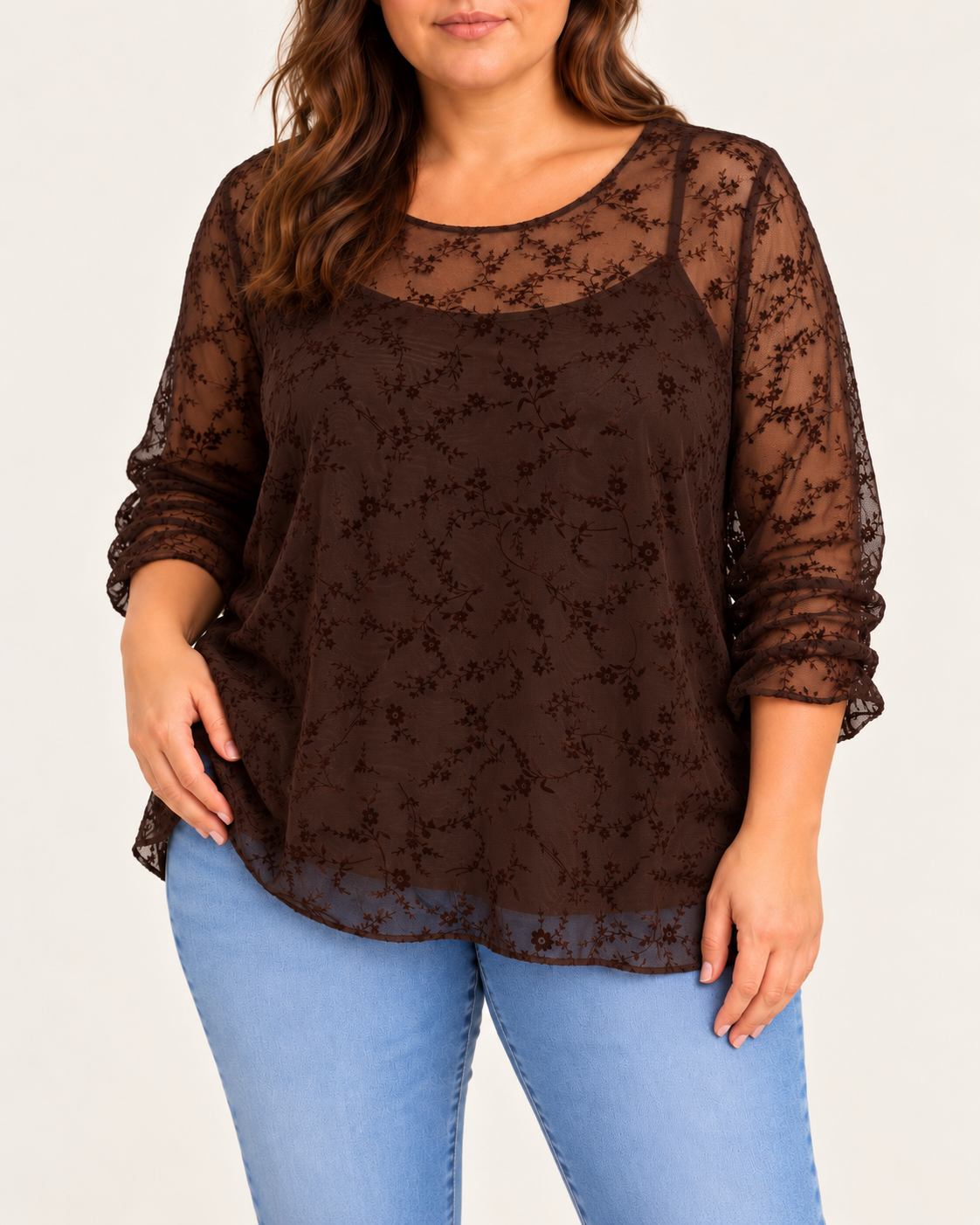 Blusa Abril Marrón Chocolate