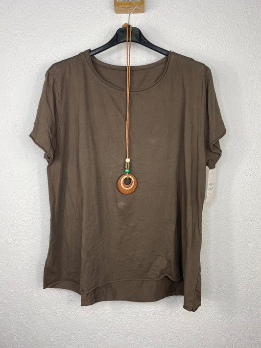 Camiseta manga corta Marrón Chocolate
