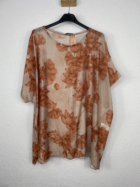 Blusa Gloria beige PLUS