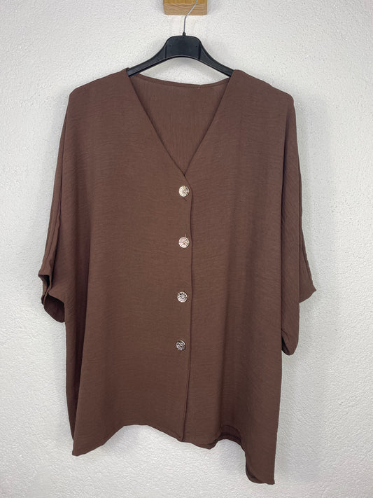 Blusa Almería Marrón Chocolate