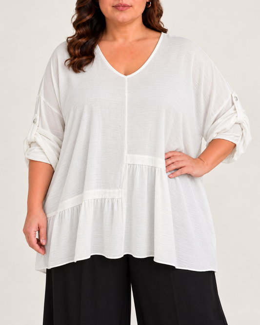 Blusa Aria Blanco  PLUS