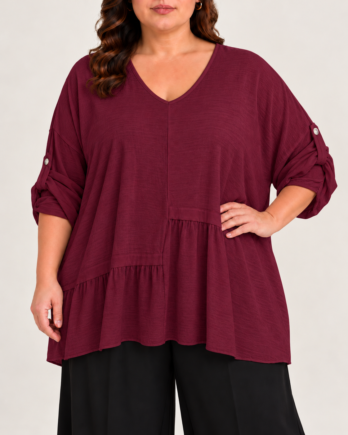 Blusa Aria Burdeos PLUS