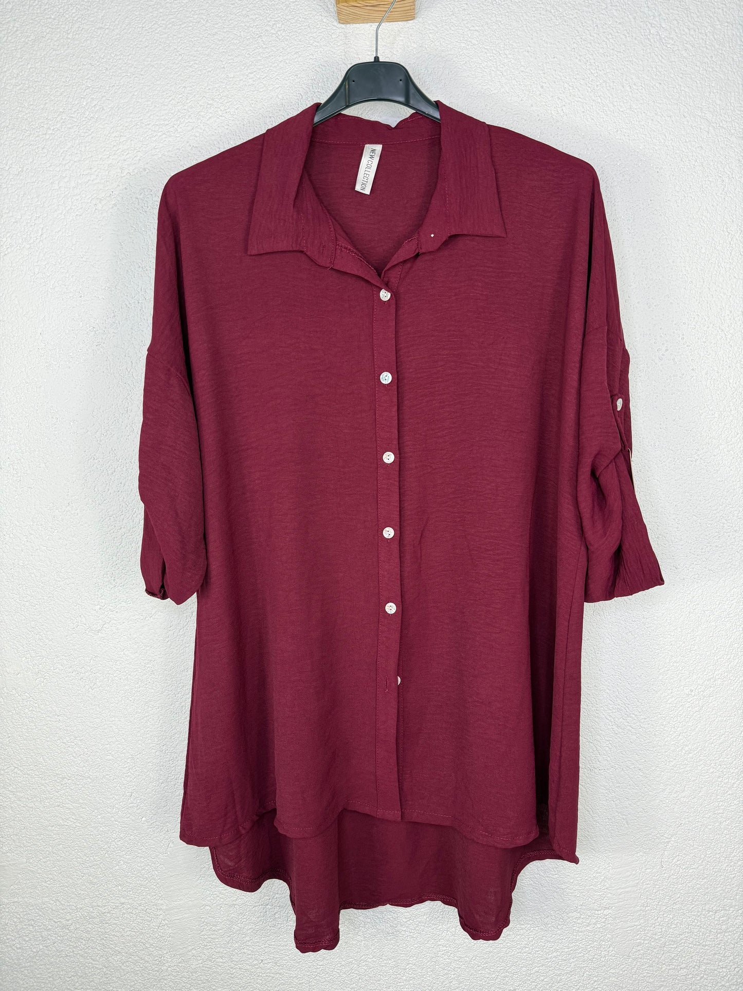 Camisa Napoles Burdeos