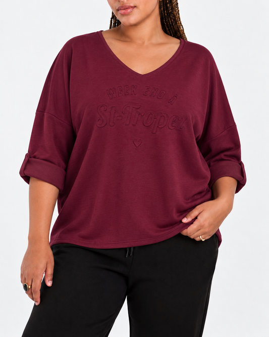 Sudadera Weekend Burdeos