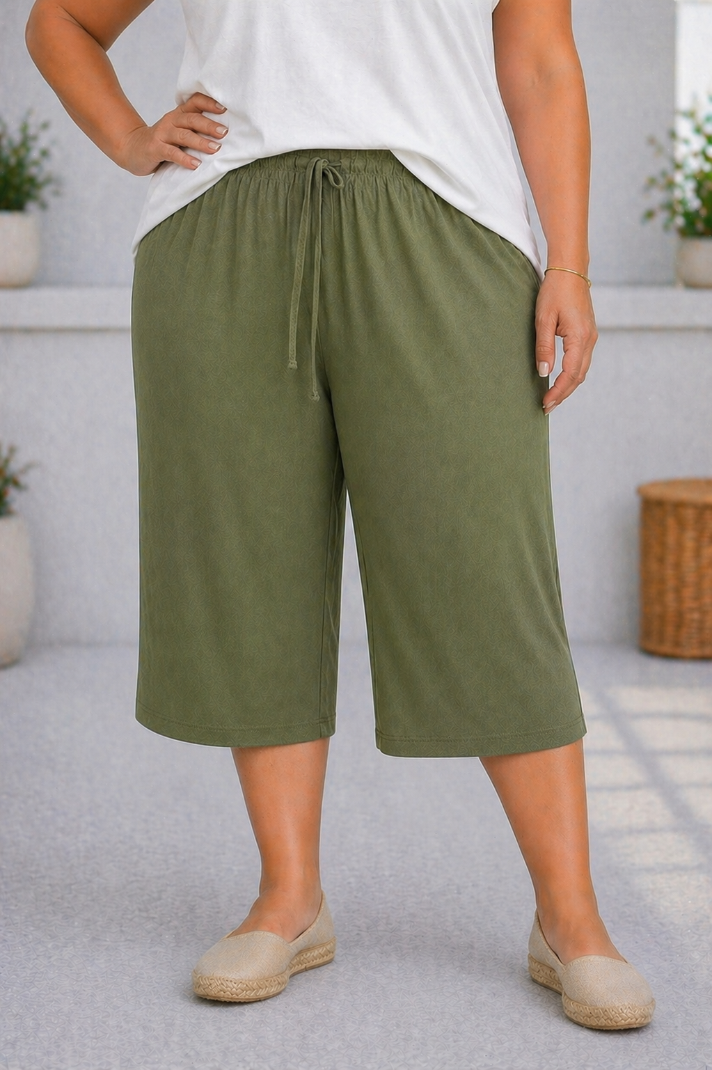Pantalón Pirata Medina Caqui  PLUS