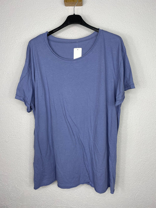 Camiseta manga corta Marfil Azul Tejano