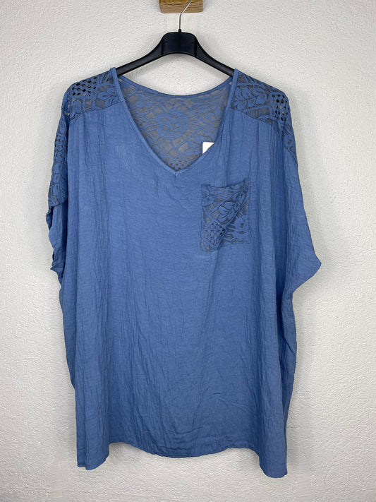 Camiseta Dorada Azul