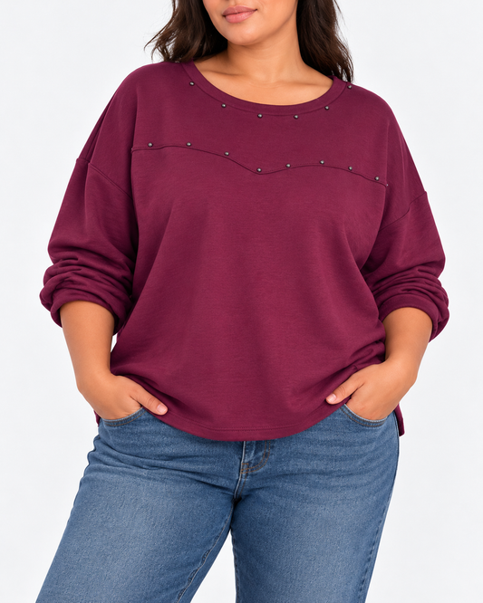 Sudadera Rioja Burdeos