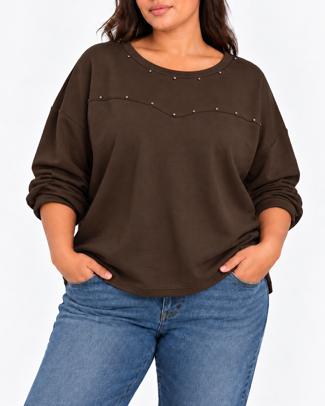 Sudadera Rioja marrón chocolate