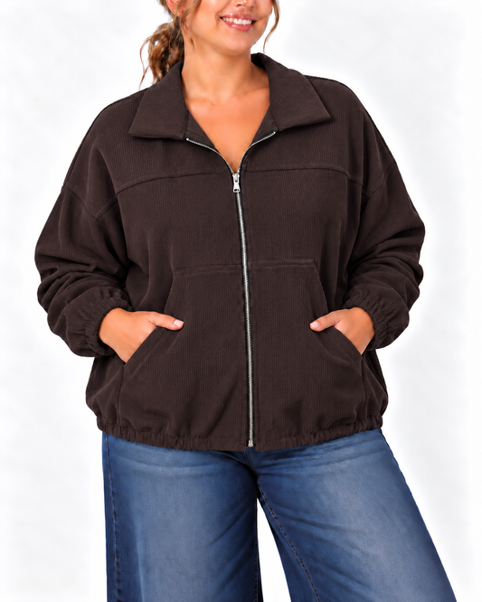 Chaqueta Nova Marrón chocolate  Pana