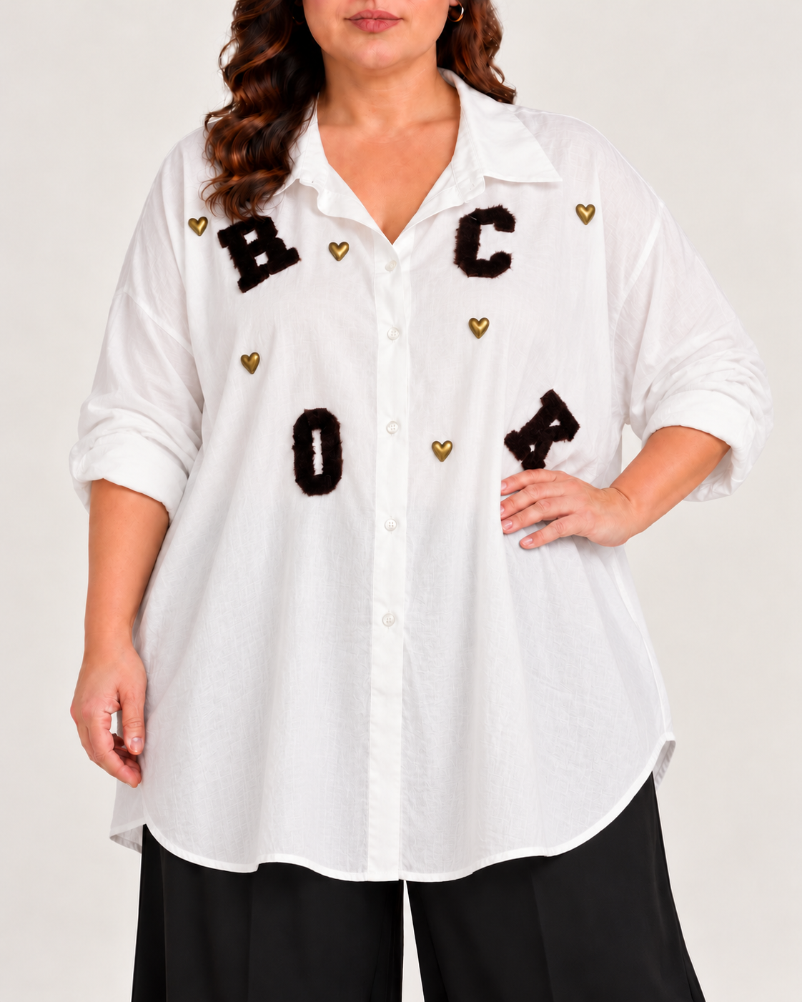 Camisa Nerea corazones y letras