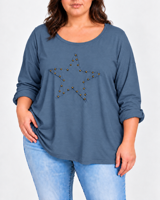 Camiseta Estrella Azul tejano