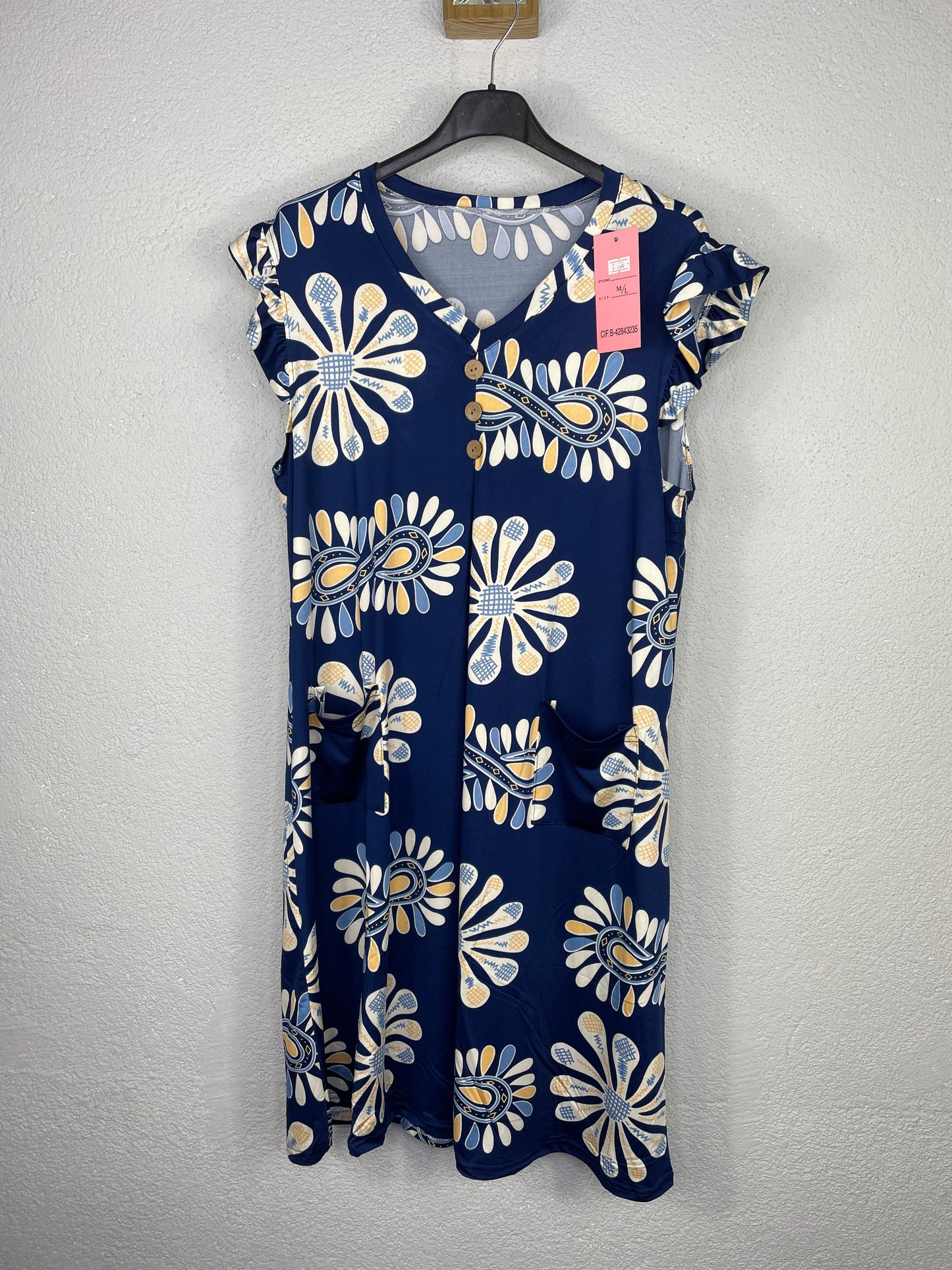 Vestido Paulina Azul Marino